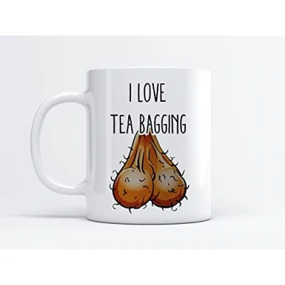 Image of EKAM “I Love Tea Bagging Mug with Funny Rude Words ! Novelty Birthday Gift for Him Her Joke Humour (#LOVETEABAGGING)