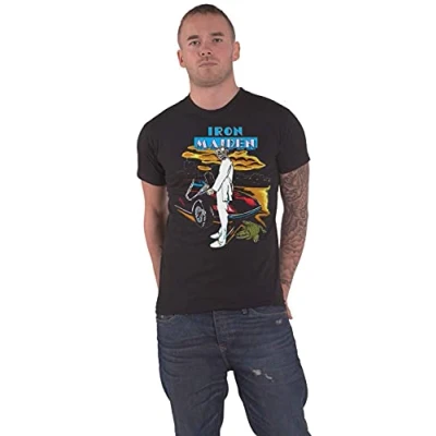 Image of Iron Maiden T Shirt Vice is Nice Florida 87 Tour Official Mens Black L