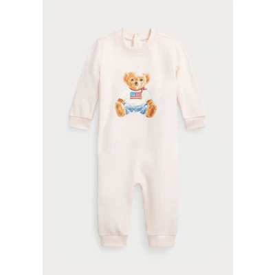 Image of Polo Ralph Lauren Newborn ONE Piece Coverall Jumpsuit for kids, Size: 0 3m, Delicate pink