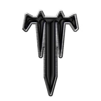 Image of Trivium Enamel Drop T Logo Badge (One Size) (Silver/Black)