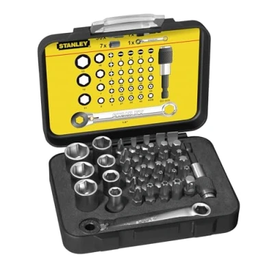 Image of Stanley Tools 39Pc Fm Bit+Skt Set+Ratchet (Single)