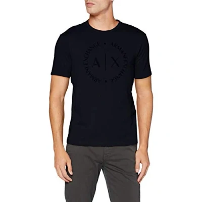 Image of Armani Exchange Men&#039;s 8nztcd T Shirt, Blue (Navy 1510), X Large