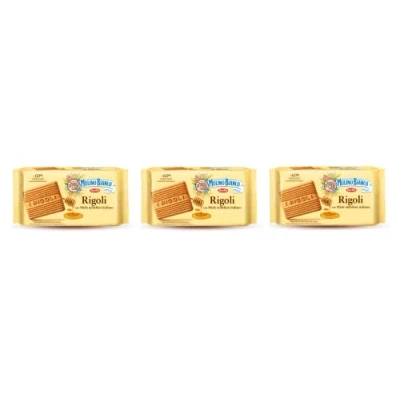 Image of 6x Mulino Bianco Rigoli Biscuits Cookies with 100% Italian Honey 400g