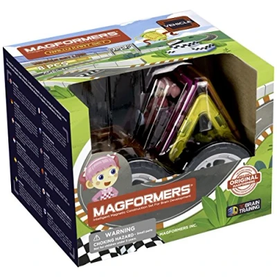 Image of Magformers 707017 Rally Kart Girl racer Construction Set, Multicolor