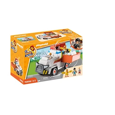 Image of Playmobil DUCK ON CALL 70830 Mobile Operations Centre, With Fire Station and Police Station, Portable Fold Out Case, Toy for Children Ages 3+