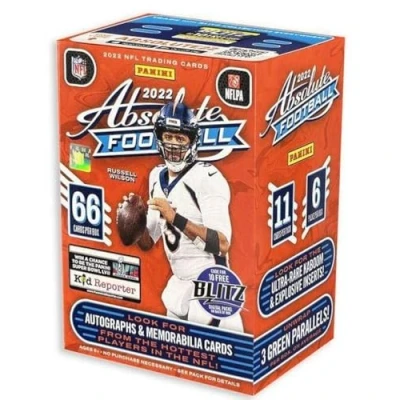 Image of 2022 Panini Absolute NFL Football Blaster Box Look for Kaboom! &amp; Explosive Inserts 6 Packs per 11 Cards Pack 66 Trading