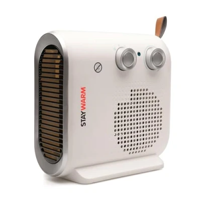 Image of STAYWARM® 2000w Deluxe Upright and Flatbed Fan Heater with 2 Heat Settings/Cool Blow Fan/Variable Thermostat/Frost Watch/Overheat Protection F2015WH White