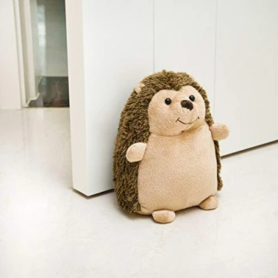 Image of Marwood Cute Door Stopper Decorative Stops for Home and Office, Hedgehog Weighted Interior Doorstop Fabric Stuffed Animal Floor