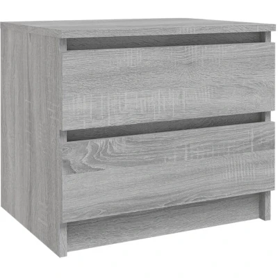 Image of vidaXL Bed Cabinet Grey Sonoma 50x39x43.5 cm Engineered Wood