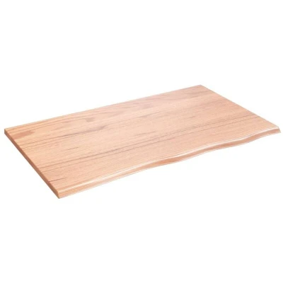 Image of vidaXL Table Top Light Brown 100x60x2 cm Treated Solid Wood Oak
