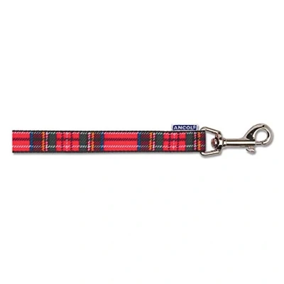 Image of Ancol Lead Tartan Red 3/4x40