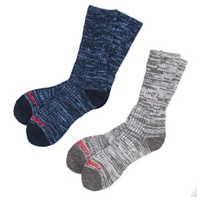 Image of Grisport Mens Merino Wool Socks 2 Pack: Blue/Grey: 39 42