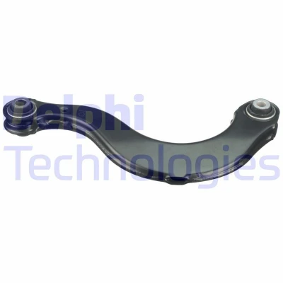 Image of 5Q0505323C, 5Q0505323D Suspension Arm DELPHI TC3425 without ball joint Semi Trailing Sheet Steel SKODA: Superb II Hatchback, AUDI: A3 Sportback