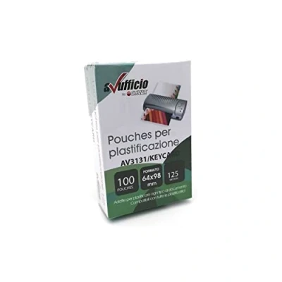 Image of Alevar Laminating Pouches Business Card Size 64 x 98 mm Thickness 250 Micron (2 125 Microns) Pack of 100