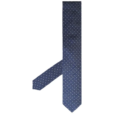 Image of Hackett London Printed Mini Pindot Mens Blue Ties HM053193 595