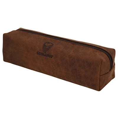 Image of GERMANUS Leather Pencil Case Made in EU (Wildbrown)