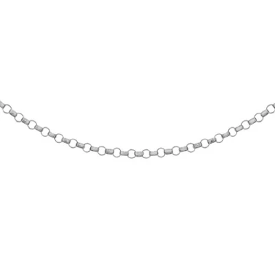 Image of Carissima Gold Women&#039;s 9 ct White 1.3 mm Round Belcher Chain Necklace of Length 46 cm/18 Inch