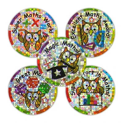 Image of SuperStickers Maths Sparkling Variety Pack. Pack of 125 x 28mm Stickers.