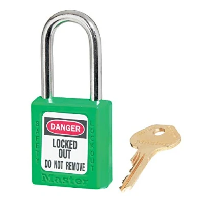 Image of Master Lock 410GRN 410 thermoplastic Safety Padlock, Green, 9.4 cm x 5.1 2.8