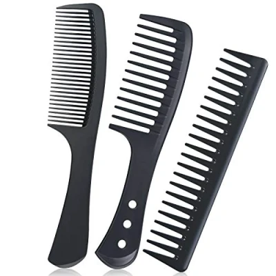 Image of URAQT Hairdressing Combs Set, 3 Pack Wide Tooth Combs, Heat Resistant Anti static Carbon Hair Brush Comb for Long, Wet or Curly Detangling