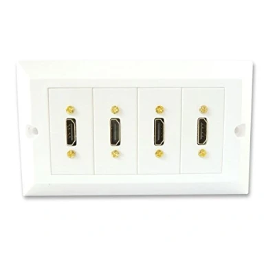 Image of C4A® 4 Socket HDMI Wall Plate/Easy Connect Faceplate With x sockets/No soldering