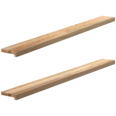 Image of vidaXL Window Sills 2 pcs Untreated 160x15x2 cm Solid Wood Oak