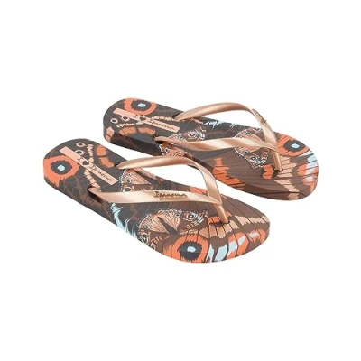 Image of Ipanema Women&#039;s Animale Print Iii Fem Flip Flop, Brown Metallic Pink, 9 UK