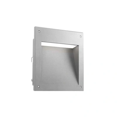Image of Micenas Outdoor LED Recessed Wall Light Grey, Partly Sandblasted IP66 20W 3000K Dimmable
