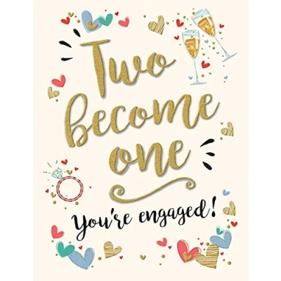 Image of Piccadilly Greetings Modern Engagement Card 8 x 6 inches