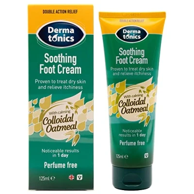 Image of Dermatonics Soothing Foot Cream Rapid Relief for Athlete’s Foot, Dermatitis, Dry Skin Conditions with Calming Colloidal Oatmeal,Suitable Diabetics and is Vegan Friendly, 125 ml
