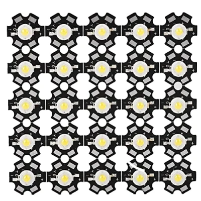 Image of Riuty LED Chip High Power 3W Bright Integrated Light Source Bead Spotlight Bulb for Lamp Beads DIY Lighting 25PCS (3000 3200K)