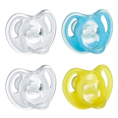 Image of Tommee Tippee Ultra Light Silicone Baby Pacifier, Boy 6 18m, 4pk, Blue