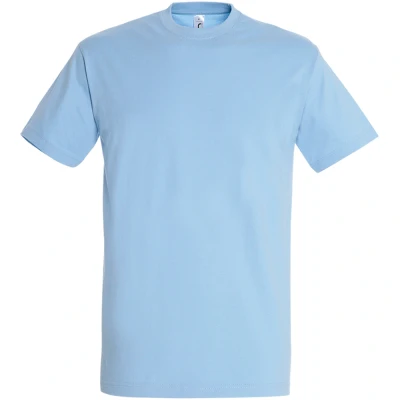 Image of SOLS Mens Imperial Heavyweight Short Sleeve T Shirt (Sky Blue) Cotton Size Large