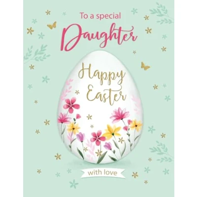 Image of Easter Card, Happy to a Special Daughter Floral 8 x 6 inches Regal Publishing