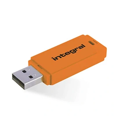 Image of Integral 64GB Neon Orange USB 2.0 Flash Drive