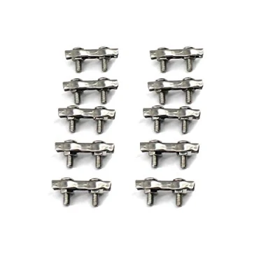 Image of 304 stainless steel wire rope clip cable double clamp M2 pack of 10 pieces
