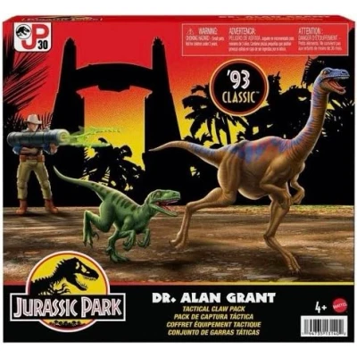 Image of Mattel The Jurassic Park &#039;93 Classic Dr. Alan Grant Tactical Claw Pack