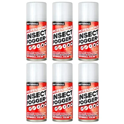 Image of CritterKill Insect Fogger + Total Release Automatic One Shot Fogging Insecticide for Fleas, Bed Bugs, Flies, Moths 150ml (6 Pack)