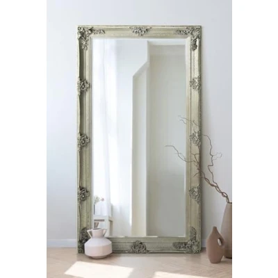 Image of Abbey Large Full Length Shabby Chic Vintage Leaner Mirror Silver 32&quot; X 68&quot;, 168x78