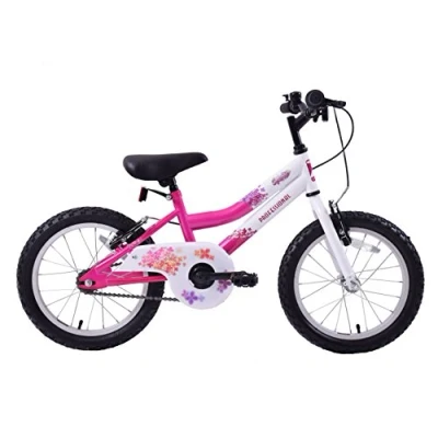 Image of Professional Sparkle 16&quot; Wheel Girls Kids Mountain Bike Single Speed White/Pink Age 5 years +