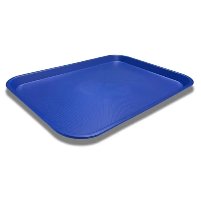 Image of Large Commercial Fast Food Serving Takeaway Tray 530 x 370mm (Blue)