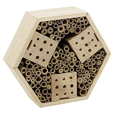 Image of Hanging Insect Bug Bee Wooden Hexagon Hotel House