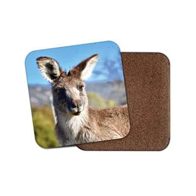 Image of 1 x Cute Kangaroo Coaster Australia Australian Travel Joey Animal Fun #8844
