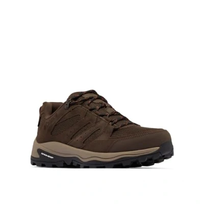 Image of Columbia Men&#039;s Redmond 4 Low Waterproof, Mid Rise Trekking and Hiking Boots, Cordovan, Tangy Orange, 7.5