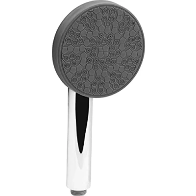 Image of Cornat “Valongo hand shower 110 mm head diameter chrome/grey 3 spray modes: normal &amp; massage jet anti limescale water saving insert/ECO for bath/ TECB3480