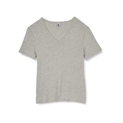 Image of Petit Bateau Women’s Short Sleeve T Shirt, Grey Beluga Chine, XS