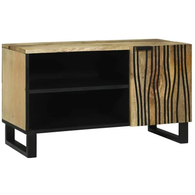 Image of vidaXL TV Cabinet 80x31.5x46 cm Solid Mango and Engineered Wood