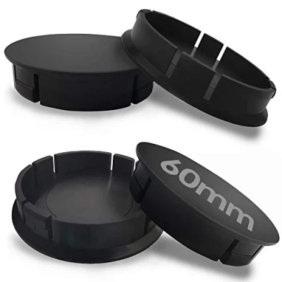 Image of SkinoEu® 4 x 60mm 3D Gel Car Wheel Centre Universal Rims Hub Center Caps Vehicle Auto Tuning Emblem Black C 0