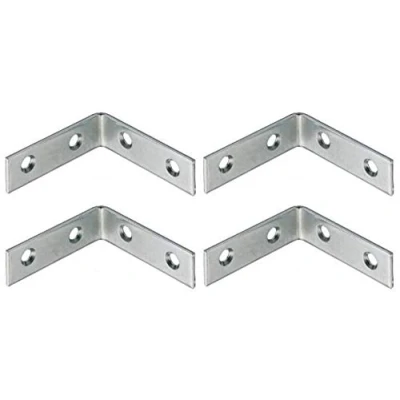 Image of 50x50x16mm 90 Degree Right Angle Metal L Shaped Bracket Corner Brace Fixing Shelf Support Repair x4
