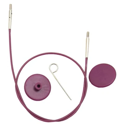 Image of KnitPro Single Cable for Interchangeable Needles 94cm to make 120cm circulars, Purple